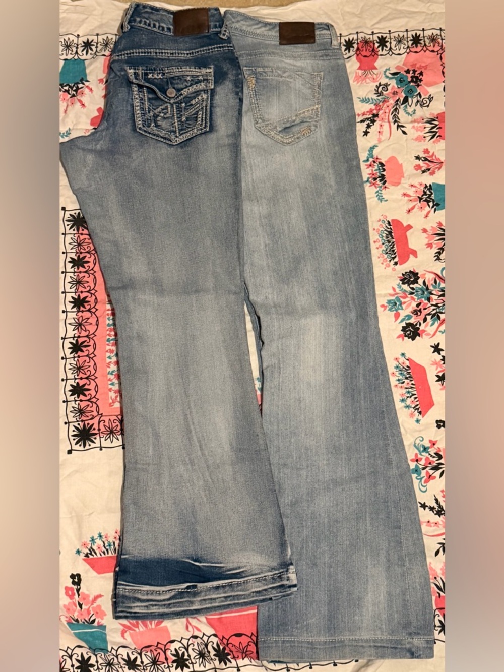 Maurices Light Wash Flare Jeans - Dual Blue Tones